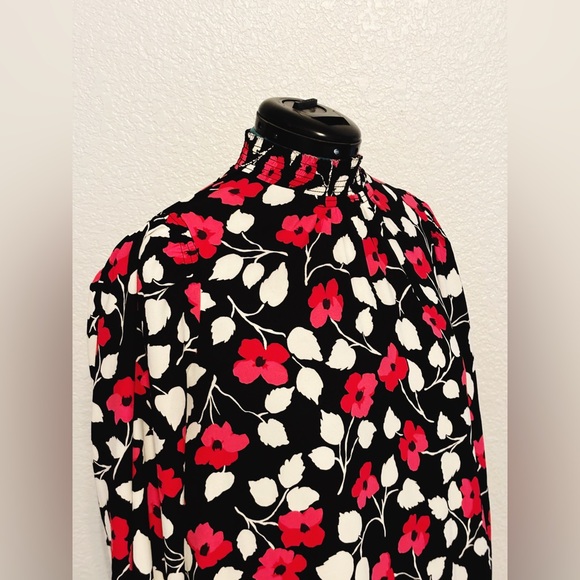 Kate Spade Vintage Fleur Crepe Pink/Red Floral Mini Dress-Women Size XSm… - Picture 3 of 10